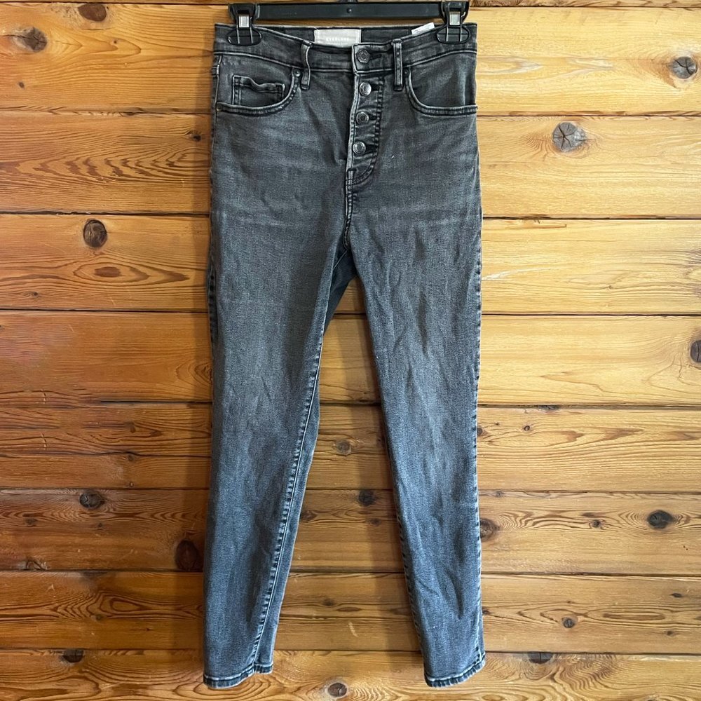 Everlane High Rise Skinny Jeans in Gray Wash Size 2